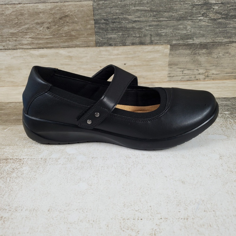 Clarks Collection Kaetlyn Jane Womens Mary Jane Sz 11 M Black Leather Slip-On